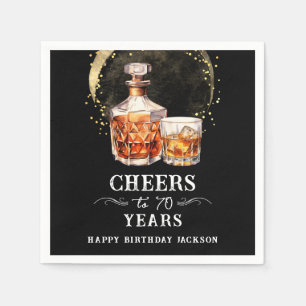 Cheers to 70 Years Whiskey Napkin