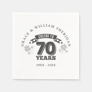 Cheers To 70th Wedding Anniversary Napkin