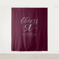 Cheers to 80 years Silve & Red 80th Birthday Party