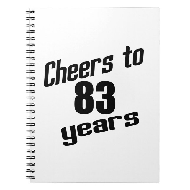 Cheers to 83 years notebook (Front)