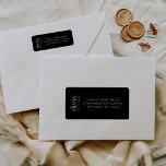 Cheers to 90 Years 90th Birthday Black Gold Return Address Label<br><div class="desc">These elegant 90th birthday party return address labels feature the phrase "cheers to 90 years" in gold-coloured script and sans serif fonts on a black background.</div>