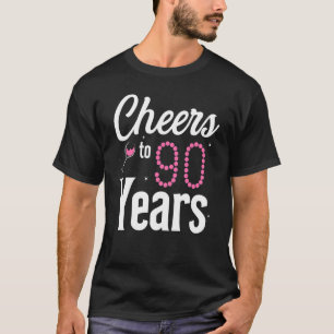 Cheers To 90 Years  90th Birthday Born In 1932 T-Shirt
