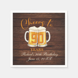 Cheers to 90 Years Napkin
