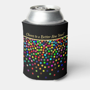Cheers to a Better New Years - Colourful Dots Can Cooler