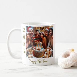 "Cheers to a Bright Happy New Year 2025 Coffee Mug
