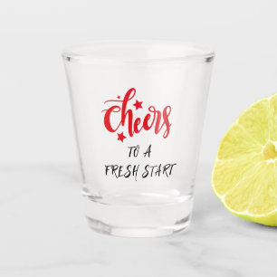 Cheers to a Fresh Start New Year Gift Personalised Shot Glass