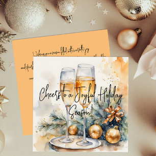 Cheers to a Joyful Holiday Season! Greeting Card