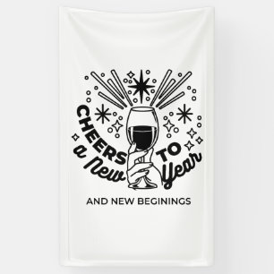 Cheers to a New Year Celebration Design Banner