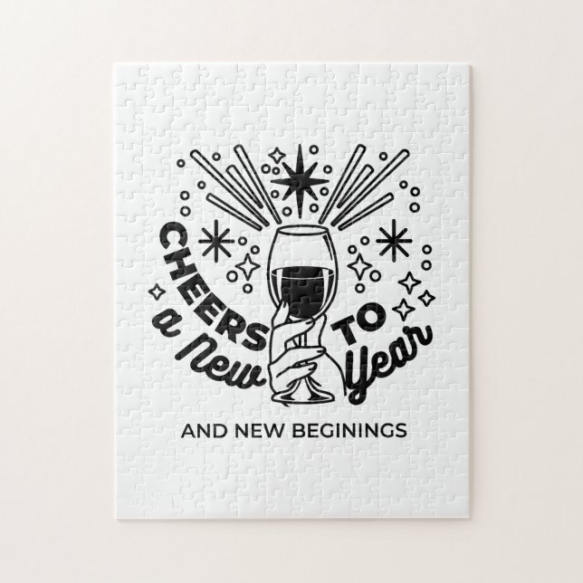 Cheers to a New Year Celebration Design Jigsaw Puzzle (Vertical)