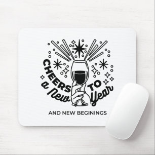 Cheers to a New Year Celebration Design Mouse Pad