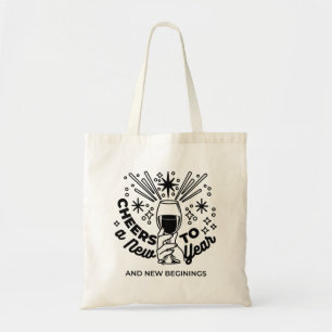 Cheers to a New Year Celebration Design Tote Bag