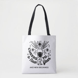 Cheers to a New Year Celebration Design Tote Bag