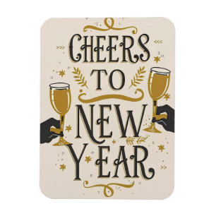 Cheers to a new year magnet