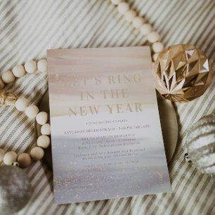 Cheers to a New Year   Sparkling Champagne  Invitation