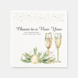 Cheers to a New Year   Sparkling Champagne Napkin