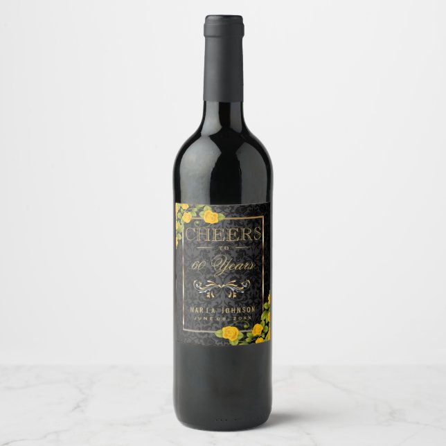 Cheers to "ADD AGE" Years - Any Birthday Wine Label (Front)