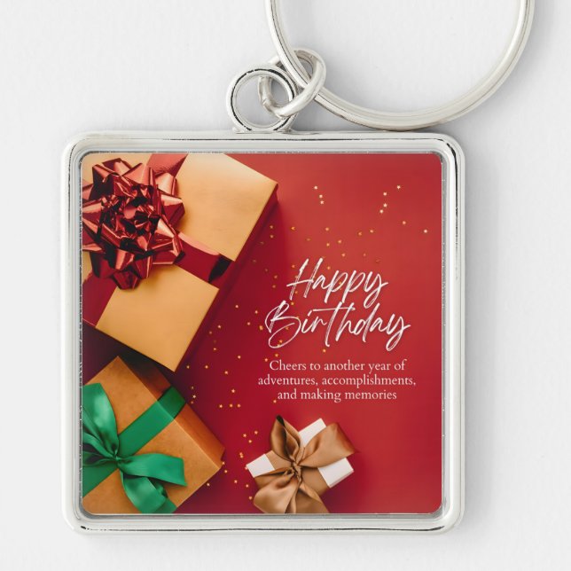 Cheers to Another Year Key Ring (Front)