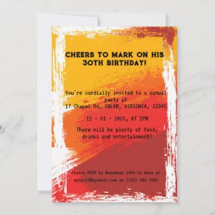 Cheers To Another Year (Male) Invitation