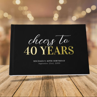 Cheers to Any Age Birthday Party Guest Book