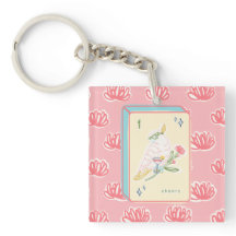 Cheers to Bird Bam Mahjong Acrylic Keychain