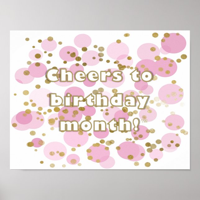 Cheers To Birthday Month Poster (Front)