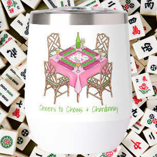 Cheers to Chows & Chardonnay Preppy Mahjong Party