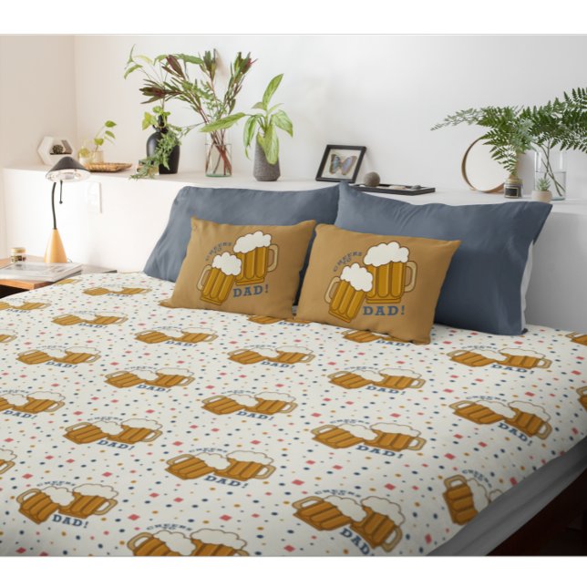 Cheers to Dad Beer Mugs Pattern Pillowcase (Creator Uploaded)
