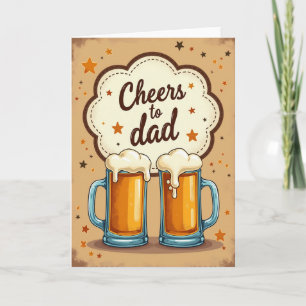 Cheers To Dad Vintage Style Card