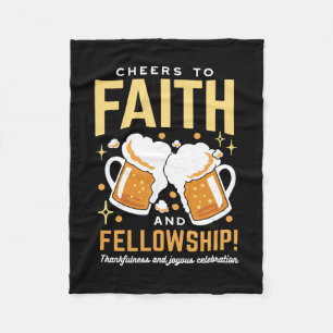 Cheers to Faith & Fellowship - Oktoberfest  Fleece Blanket