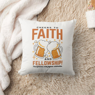 Cheers to Faith & Fellowship - Oktoberfest Tee Cushion