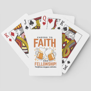 Cheers to Faith & Fellowship - Oktoberfest Tee Playing Cards