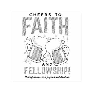 Cheers to Faith & Fellowship - Oktoberfest Tee Self-inking Stamp