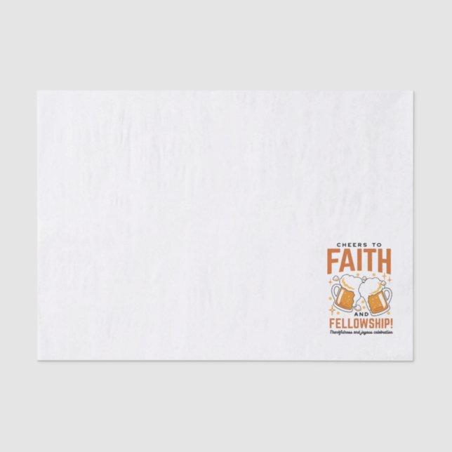 Cheers to Faith & Fellowship - Oktoberfest Tee Tissue Paper (Front)