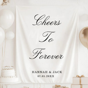 Cheers to Forever Personalised Wedding Engagement Tapestry