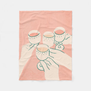 Cheers to Good Times Fleece Blanket