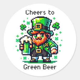 Cheers to Green Beer   St Patrick's Day   Classic Round Sticker