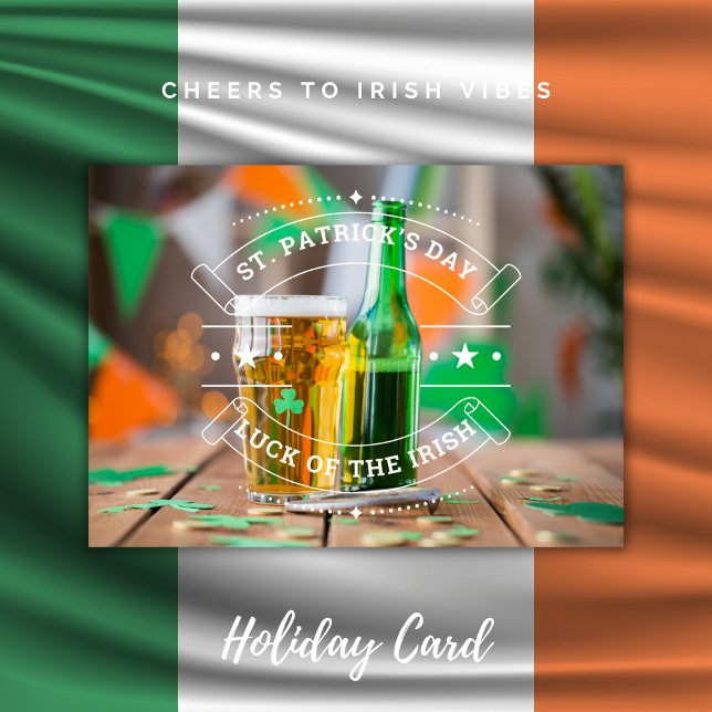 Cheers to Irish Vibes – St. Paddy’s Day Holiday Card (Cheers to Irish Vibes – St. Paddy’s Day Holiday Card)