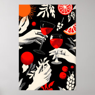 Cheers to Life Art Print Toast Scene with