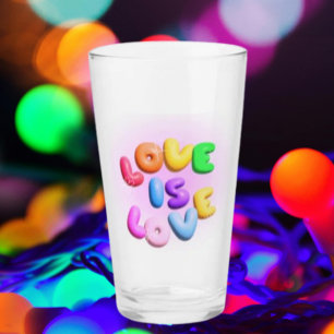 Cheers to Love: 3D Rainbow Pride Pint Glass