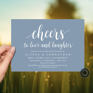 Cheers to love and laughter, Wedding Rehearsal Invitation