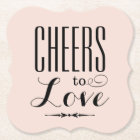 Cheers to Love Blush Pink and Black Wedding