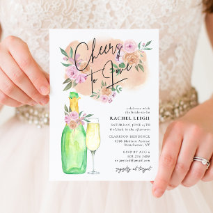 Cheers to Love Bridal Champagne Brunch Invitation
