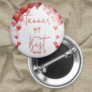 Cheers to Love Bridal Shower Best Man 7.5 Cm Round Badge