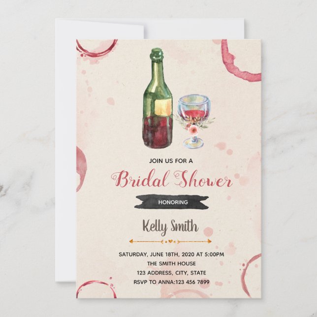 Cheers to love bridal shower invitation (Front)