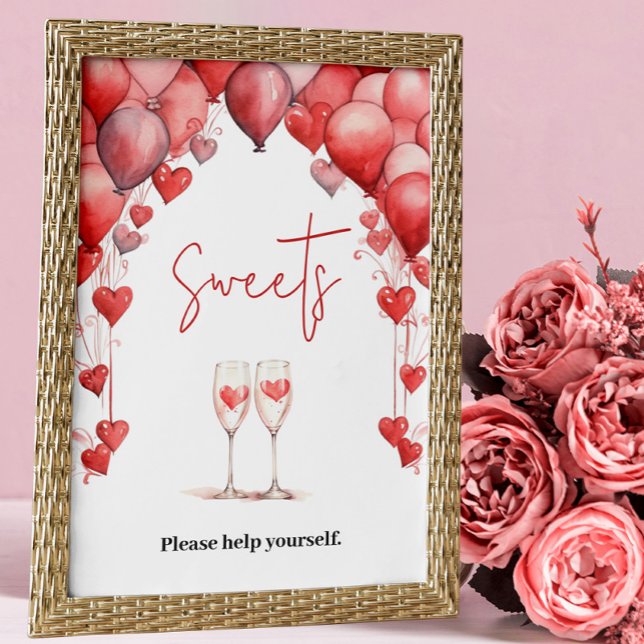 Cheers to Love Bridal Shower Sweets Dessert Poster (Creator Uploaded)