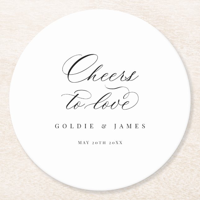 Cheers to Love Coasters Wedding Party Table Decor  (Front)