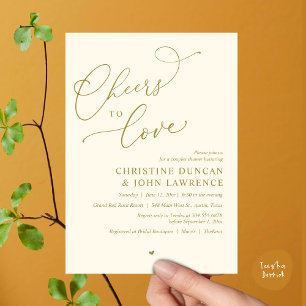 Cheers to Love, Couples Shower Party Invitation