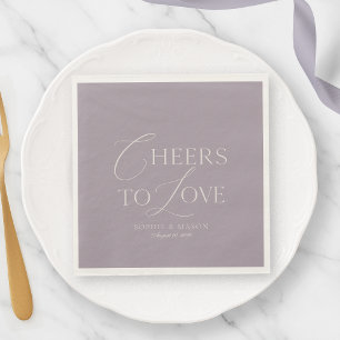 Cheers to Love Elegant Wedding Napkin