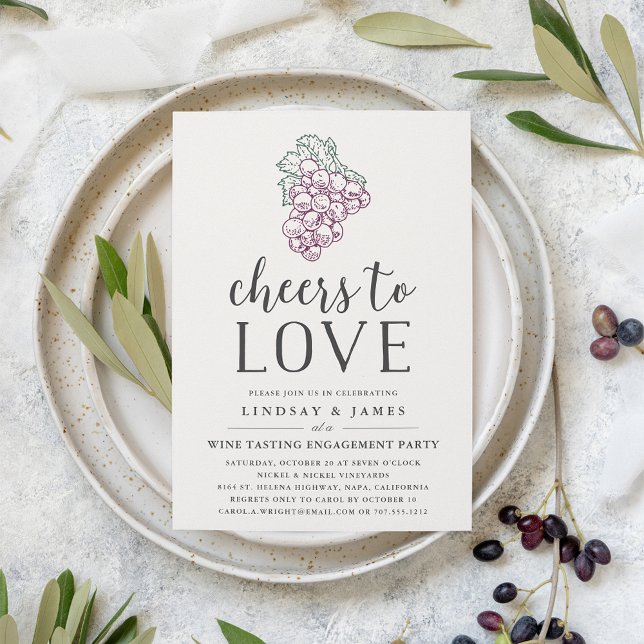 Cheers to Love | Engagement Party Invitation (Creator Uploaded)