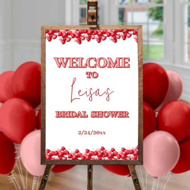 Cheers to Love Heart Bridal Shower Welcome Sign (Creator Uploaded)
